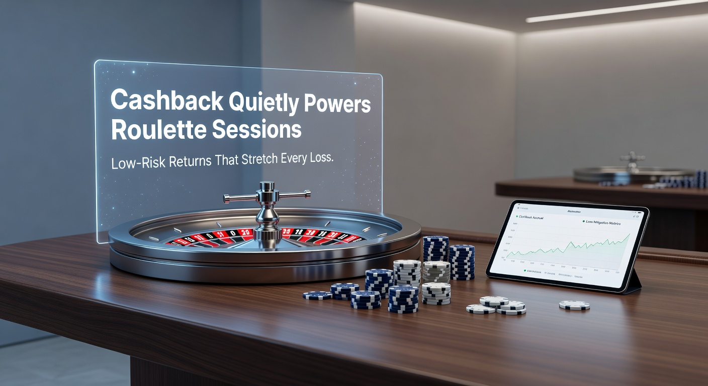 Player reviewing cashback dashboard on mobile, with roulette table and rebate calculations visible