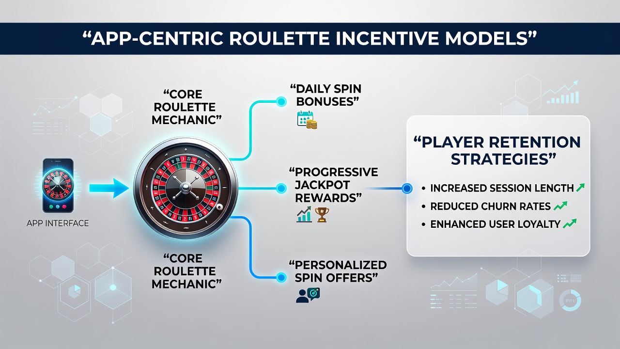 Analytics dashboard showing player retention curves tied to app-based roulette incentives