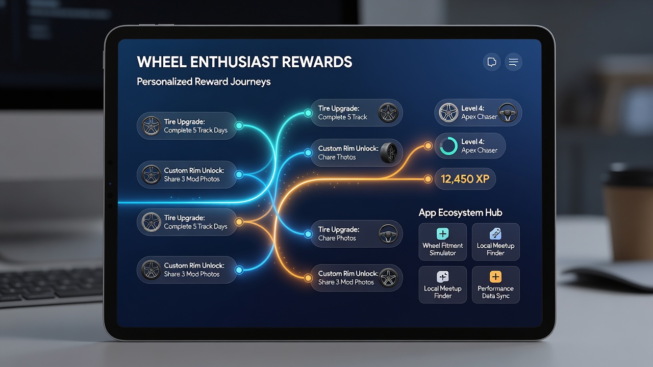 Mobile app interface displaying customized roulette reward paths and progress indicators for users