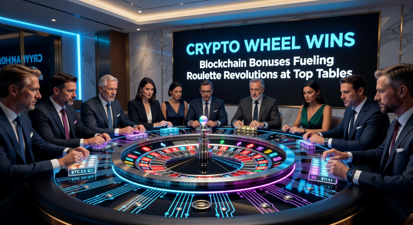 Animated screenshot of a crypto roulette table showing blockchain-verified wins, bonus multipliers activating on a winning spin, and cryptocurrency wallet integration