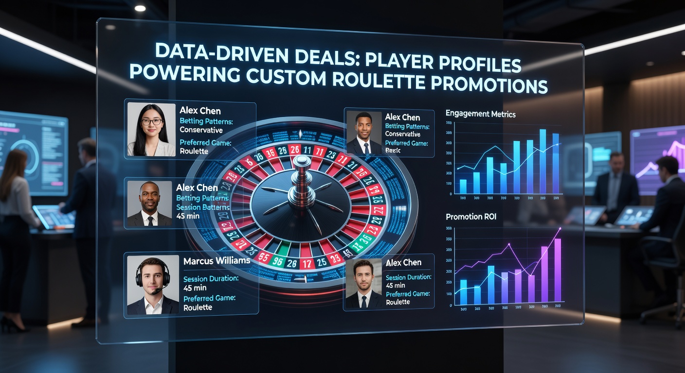 Digital dashboard displaying player analytics and personalized roulette bonus offers on a casino platform