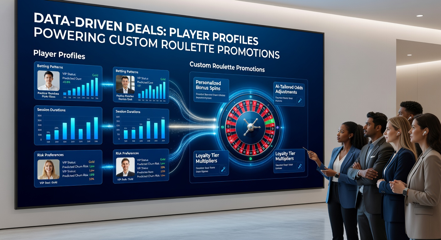 Graph illustrating player segmentation and personalized roulette promotion performance metrics in a casino analytics tool