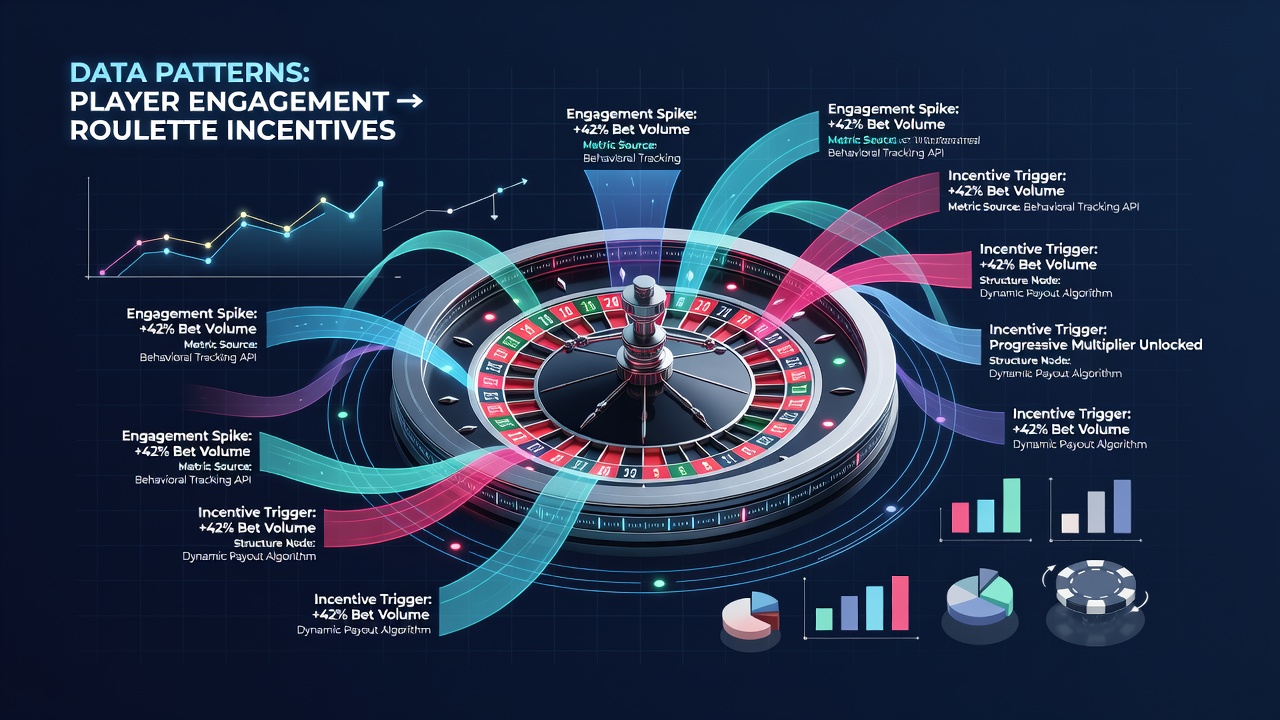 Chart displaying session duration increases tied to various roulette incentive types over a six month period