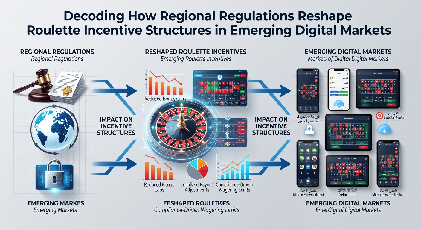 Digital roulette interface showing regulatory compliance elements in emerging markets