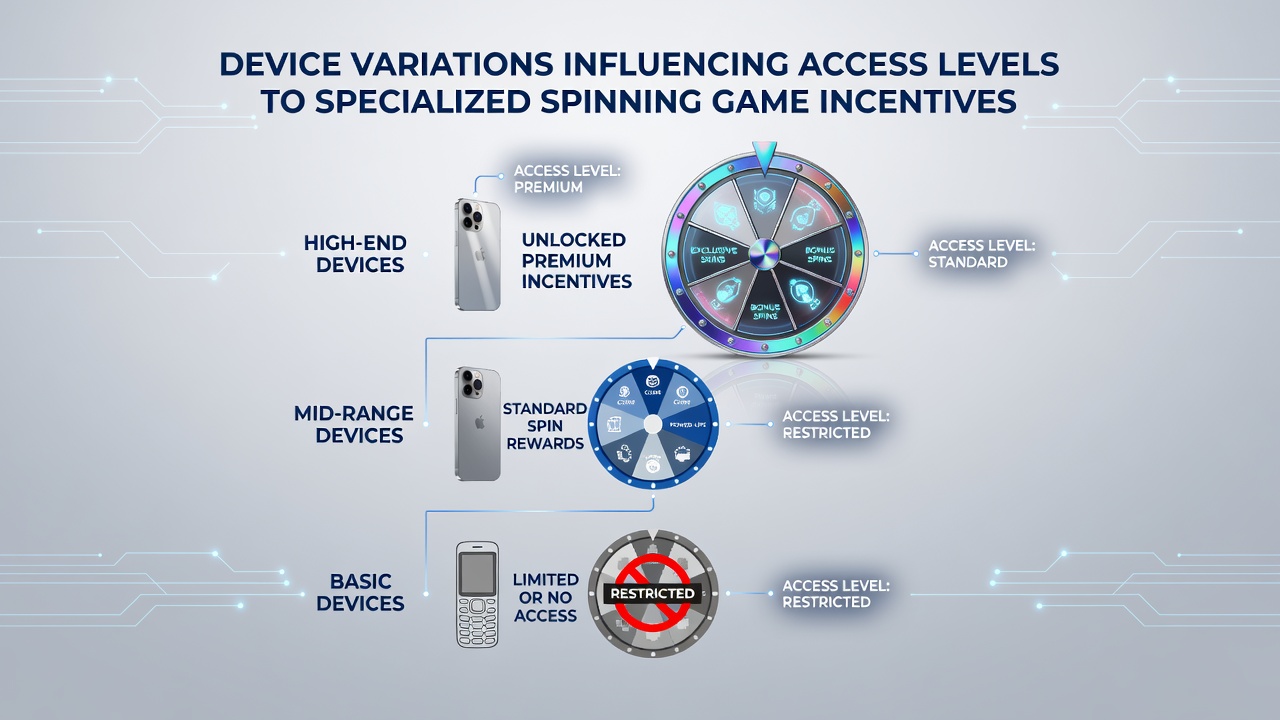 Comparison of mobile tablet and desktop screens showing bonus access variations