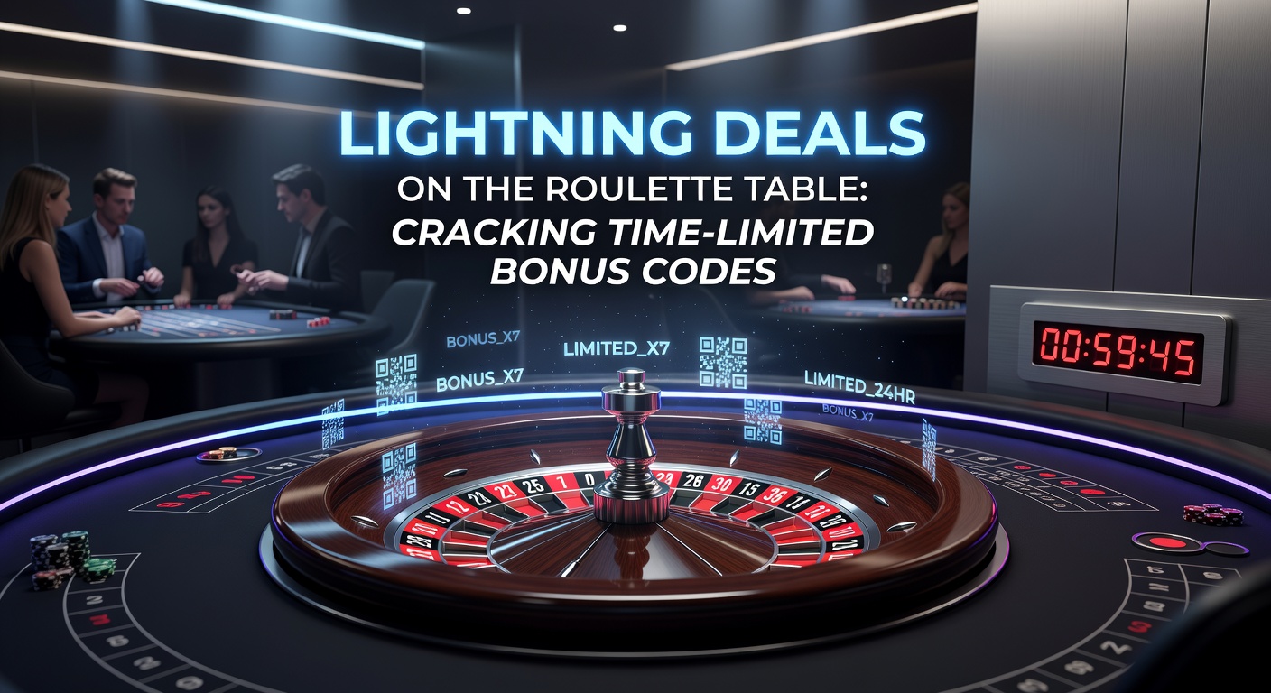 Close-up screenshot of a mobile app displaying an active lightning deal bonus code timer on a live roulette interface