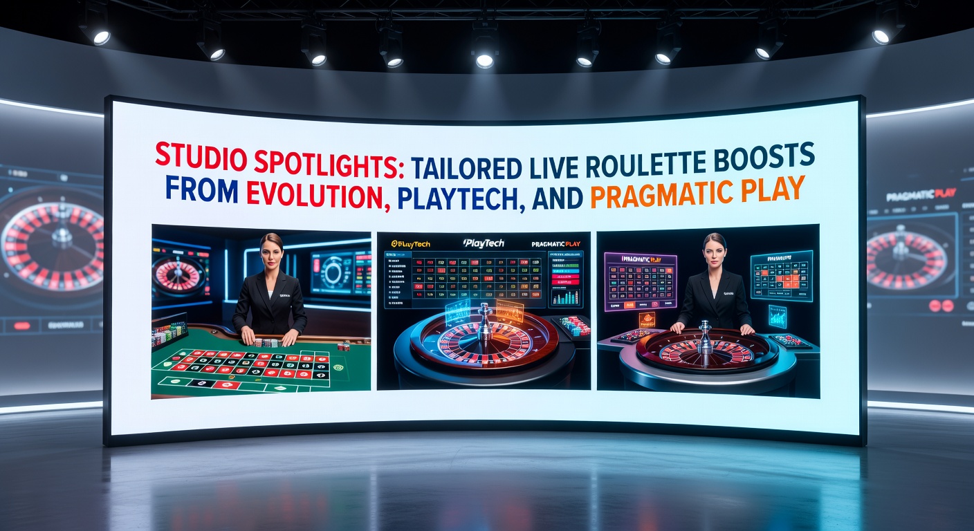 Vibrant live roulette studio setup with dealers and digital overlays from leading providers