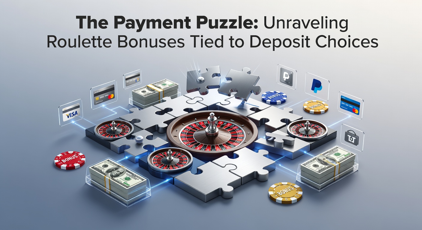 Close-up of a roulette wheel with overlaid icons representing payment gateways and bonus percentage badges