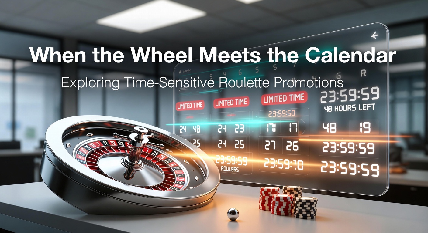Roulette wheel integrated with calendar elements highlighting time-bound promotions and seasonal timing