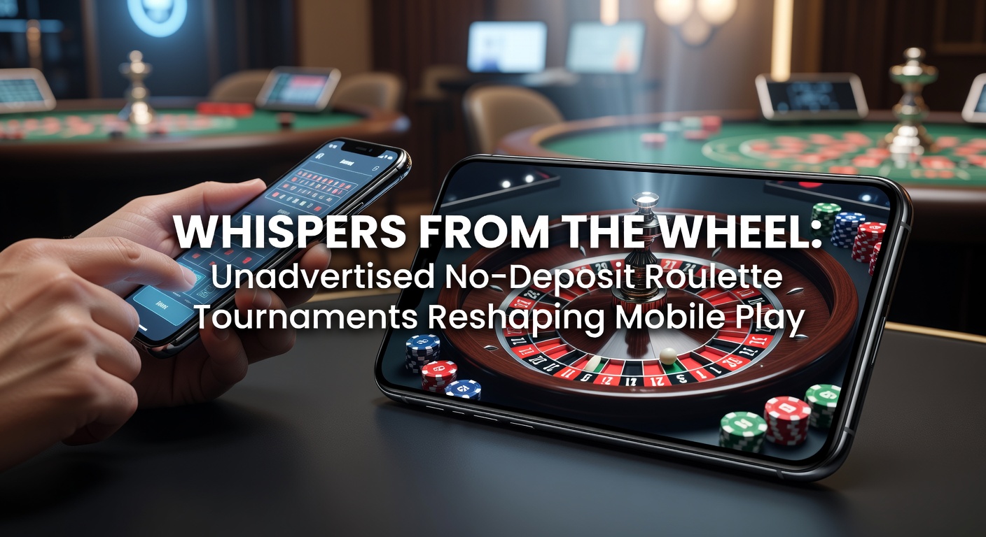 Smartphone screen displaying a live roulette tournament leaderboard with no-deposit entry prompts and spinning wheel animations